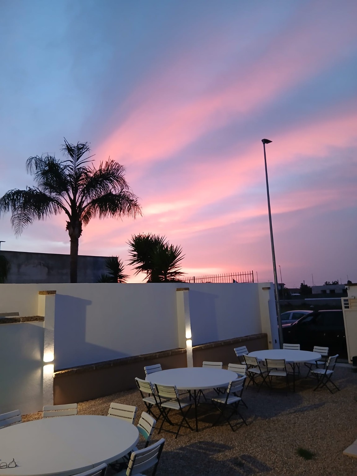 Area esterna di Villetta Relax al tramonto